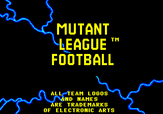 Mutant League Football (Japan) Title Screen